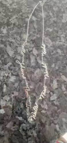 Customer photo review of Custom Multiple Name Necklace