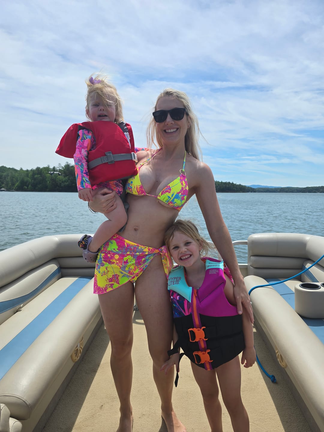 Customer photo review of Wild Splatter Pink Sarong