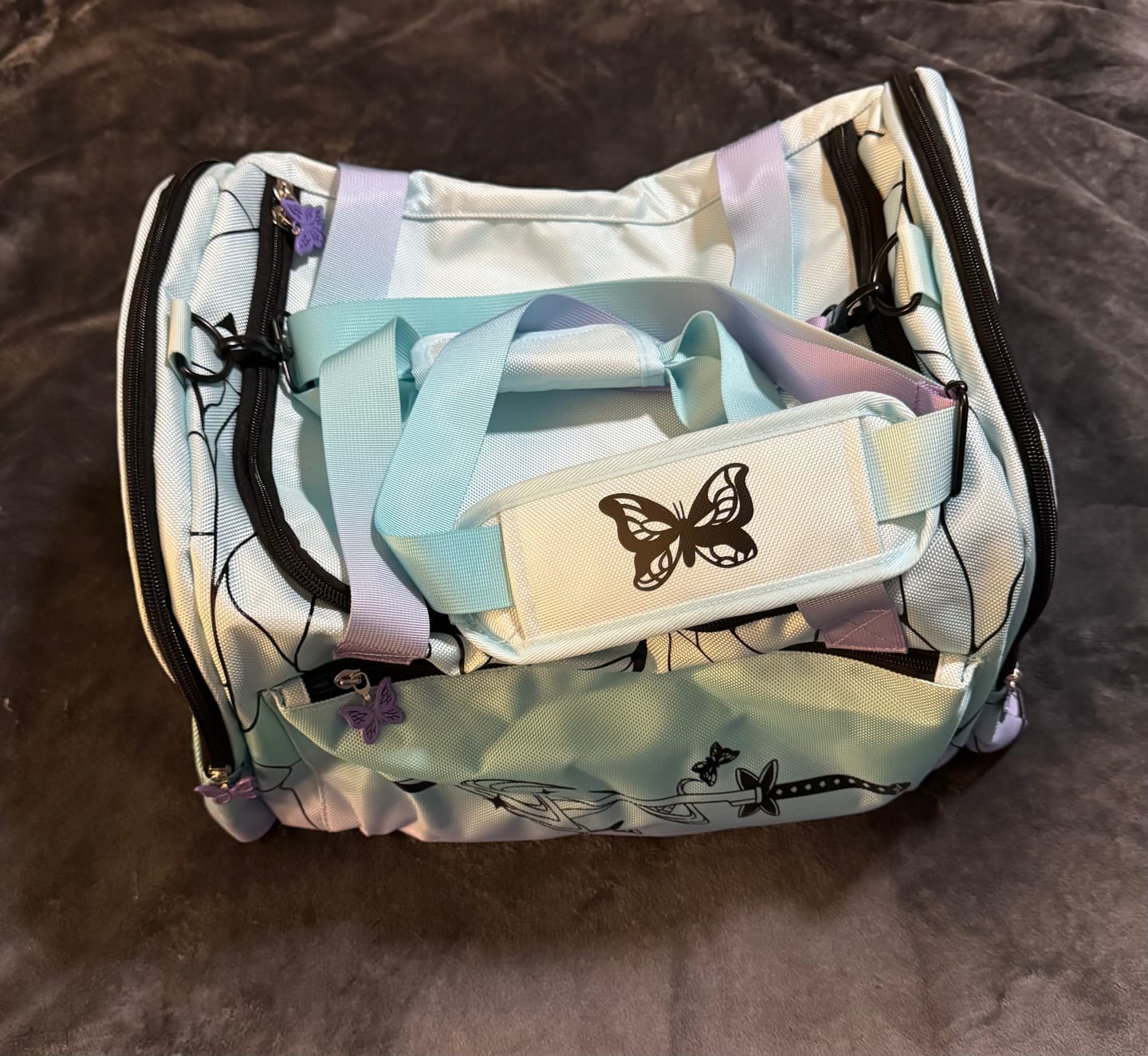 Customer photo review of Butterfly Duffel Bag