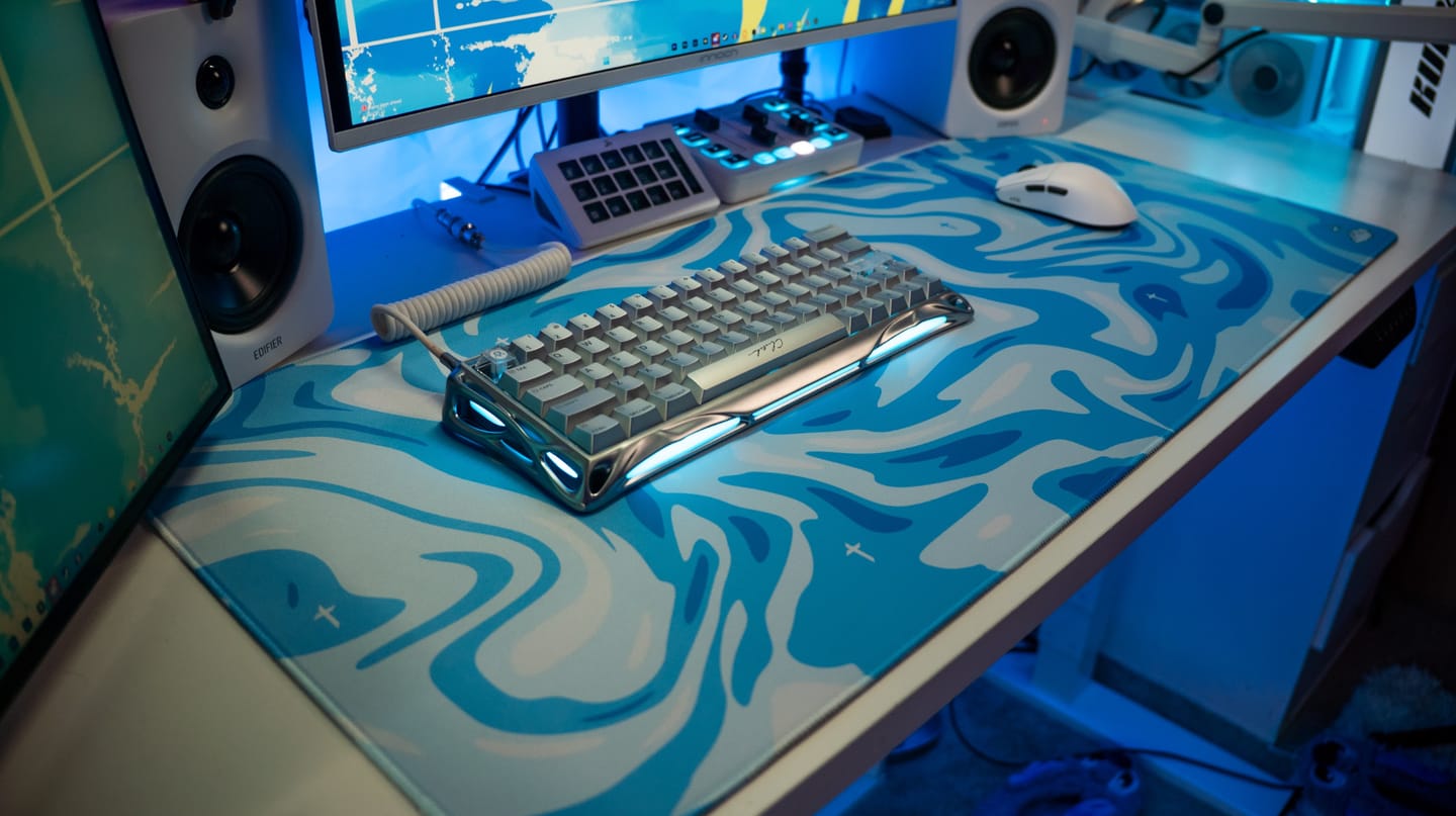 Customer photo review of Liquid Blue Mousepad