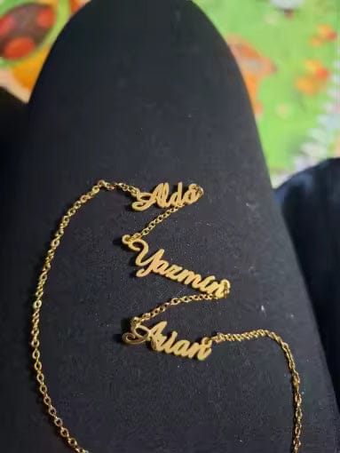 Customer photo review of Custom Multiple Name Necklace