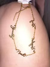 Customer photo review of Custom Multiple Name Necklace