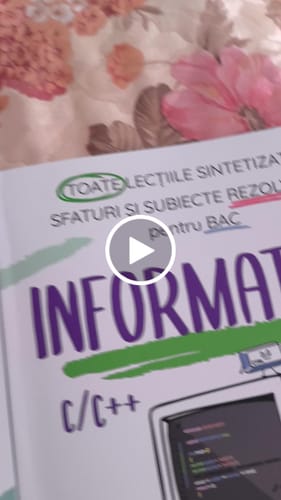 Recenzie cu videoclip de la un client despre Carte Informatică Bacalaureat C/C++ Bacademia