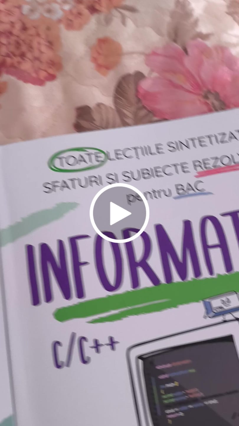 Customer video review of Carte Informatică Bacalaureat C/C++ Bacademia