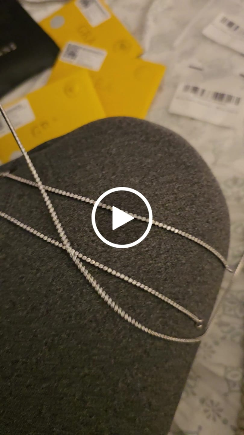 Customer video review of Micro Tennis Chain - White Gold