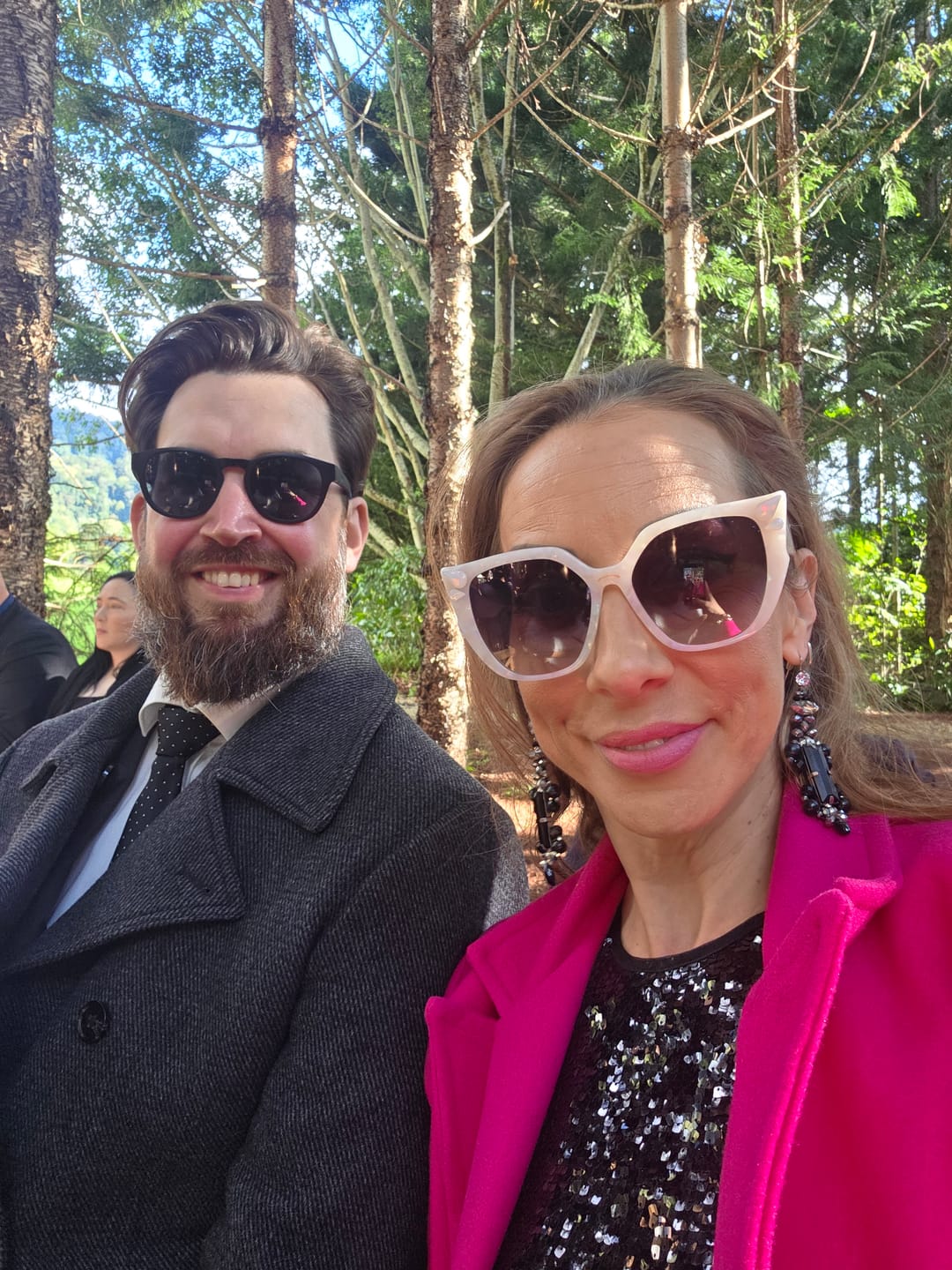Customer photo review of Opalina ~ Opal oversized rounded sunglasses with crystals detail