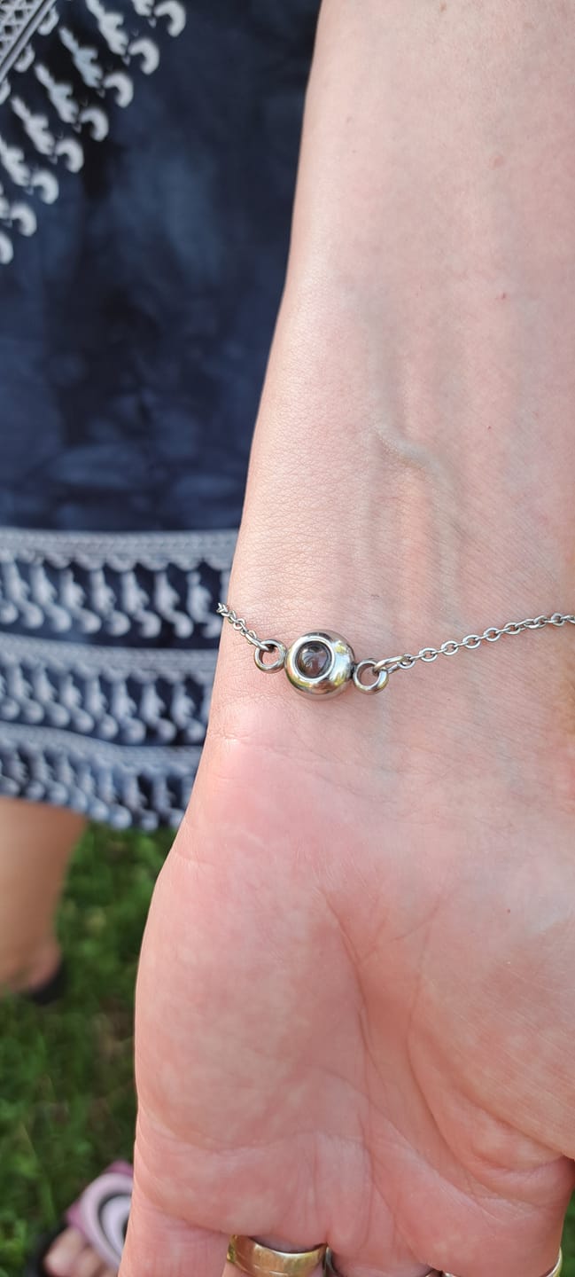 Customer photo review of Personalizovaný náramek s řetízkem a fotografií