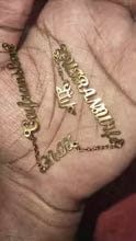 Customer photo review of Custom Multiple Name Necklace