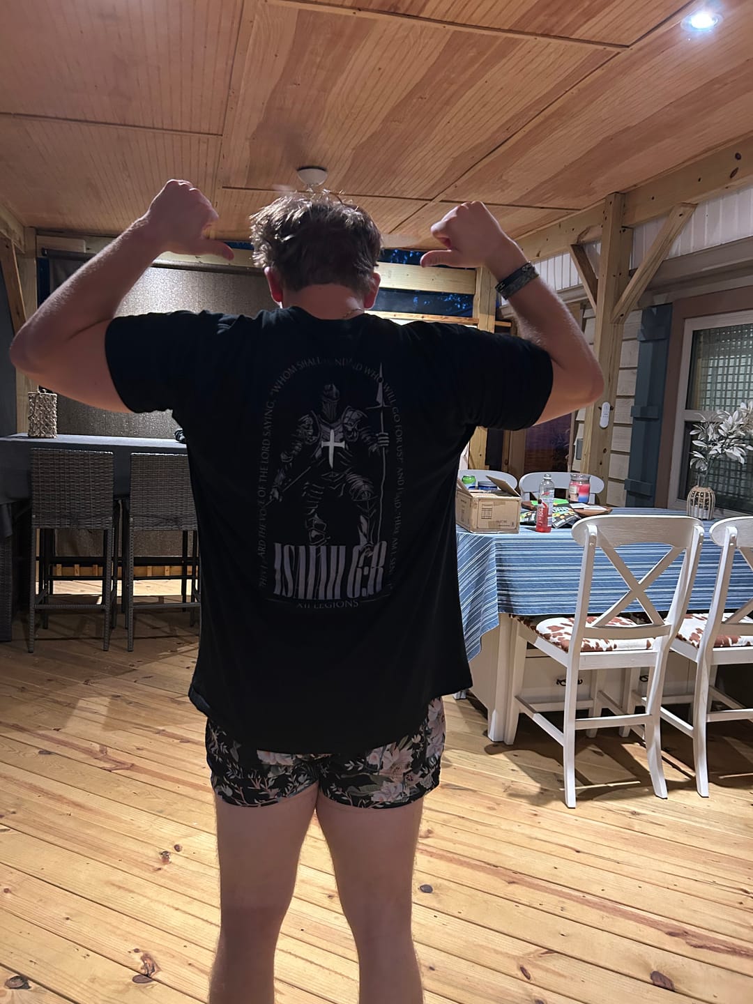 Customer photo review of ISAIAH 6:8 T-shirt