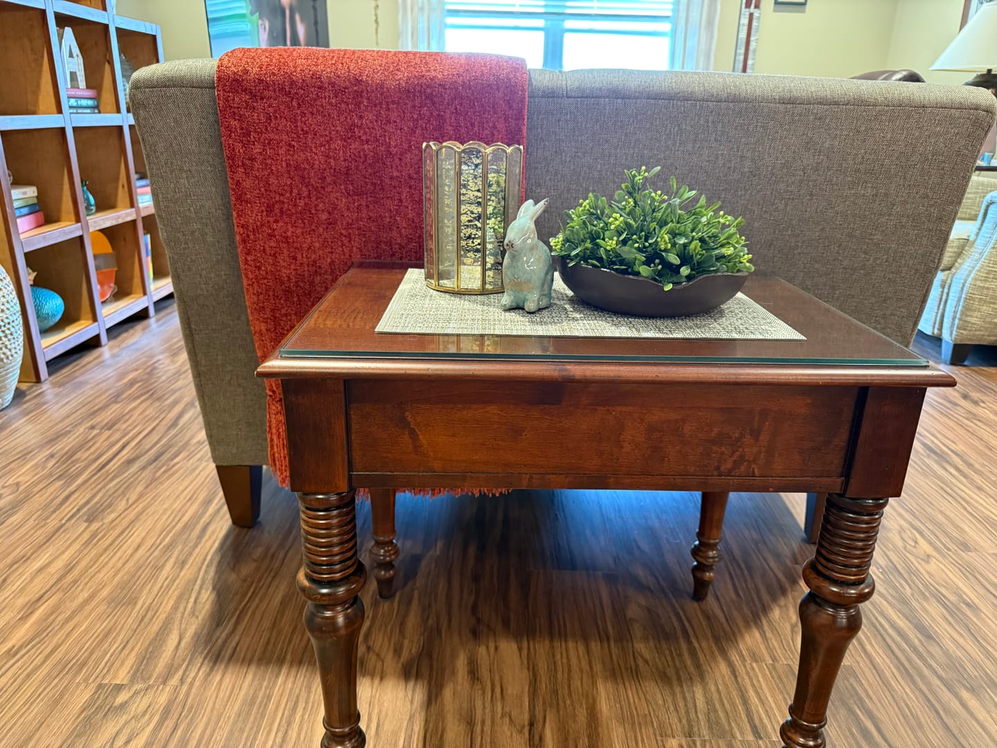 Customer photo review of Brass and Glass Candle Holder