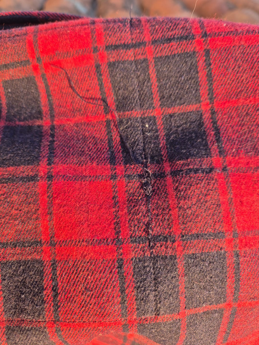 Customer photo review of Heritage Red & Navy Flannel Shirt