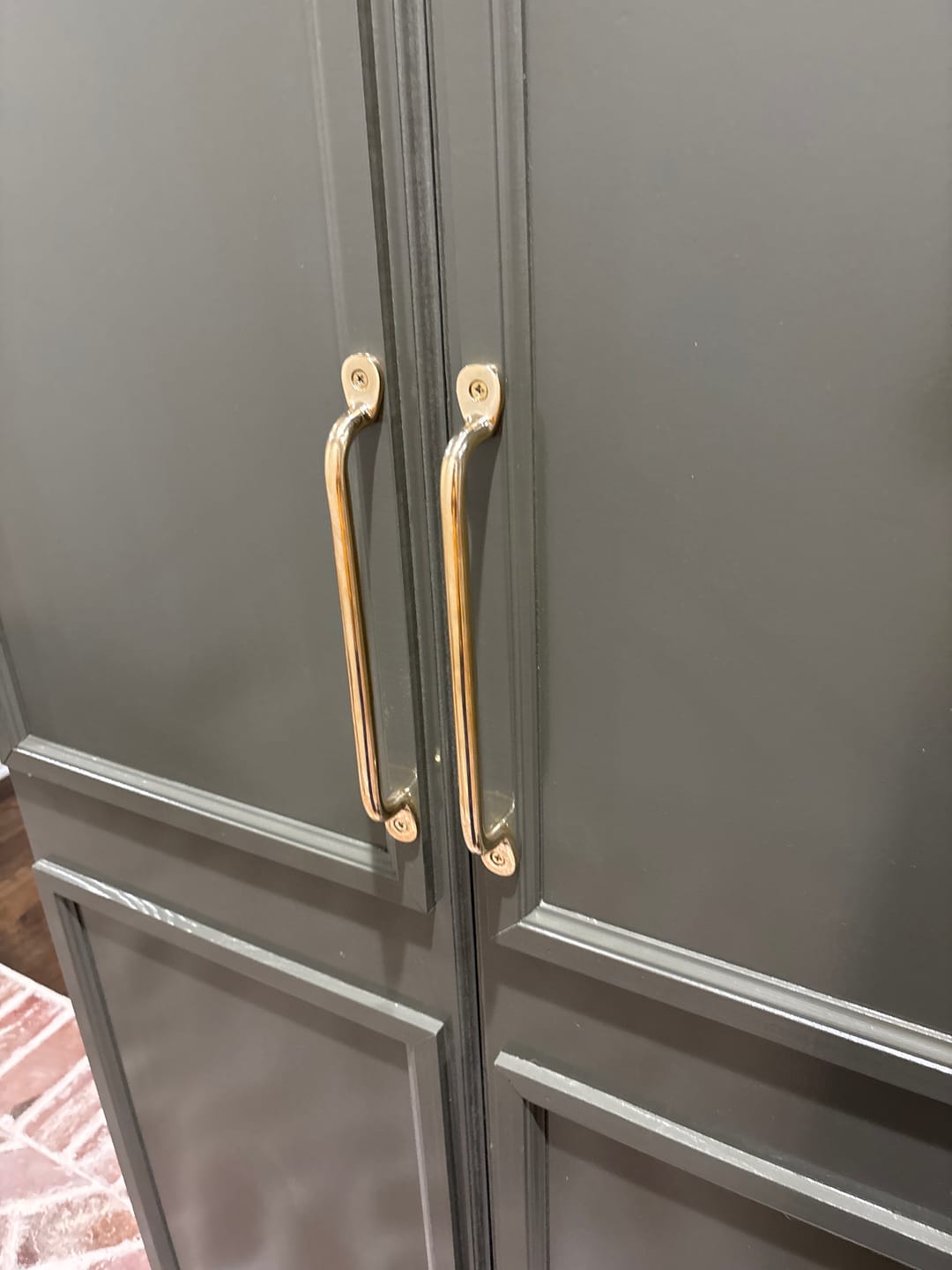 Customer photo review of Serene Cabinet Pulls - Unlacquered Brass Polished