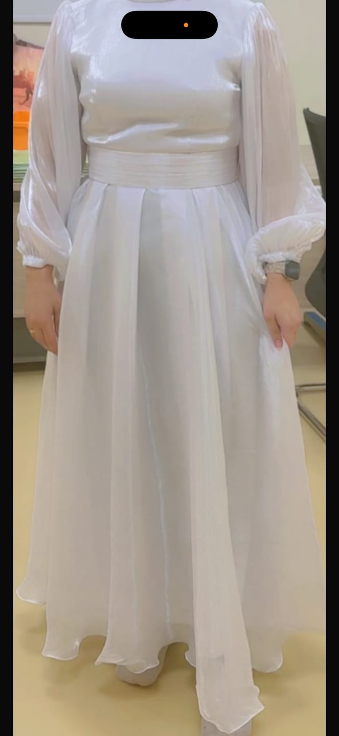 Customer photo review of White bridal Organza Dress – Elegant Occasion Dress – UAE