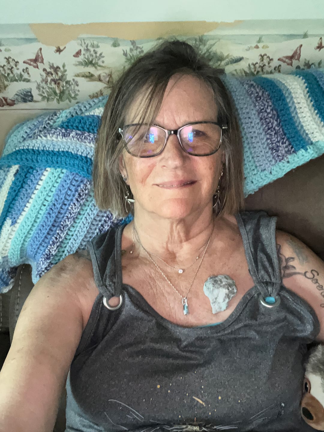 Customer photo review of Crystal Mystery Bag: Rare Larimar Edition