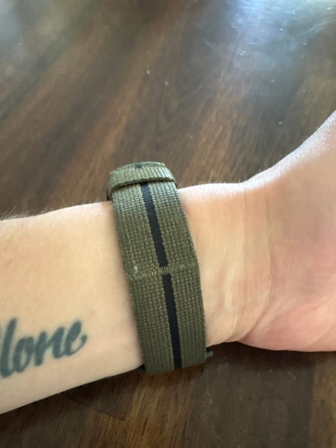 Customer photo review of Glomar Explorer - Hook & Loop Strap Striped