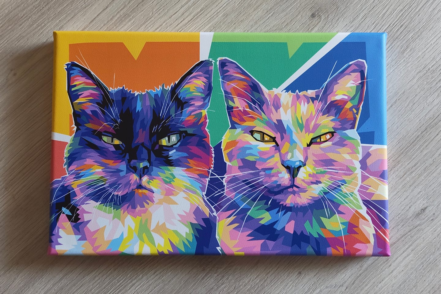 Customer photo review of Portrait coloré Pop Art