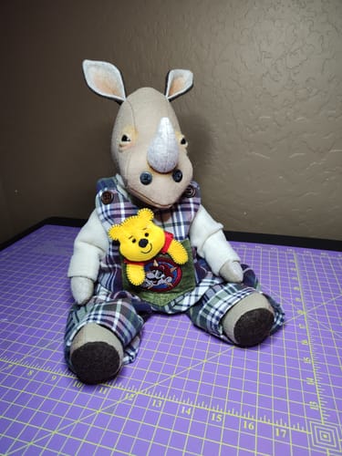 Customer photo review of Rhino Play Doll  PDF Pattern and Video Tutorial