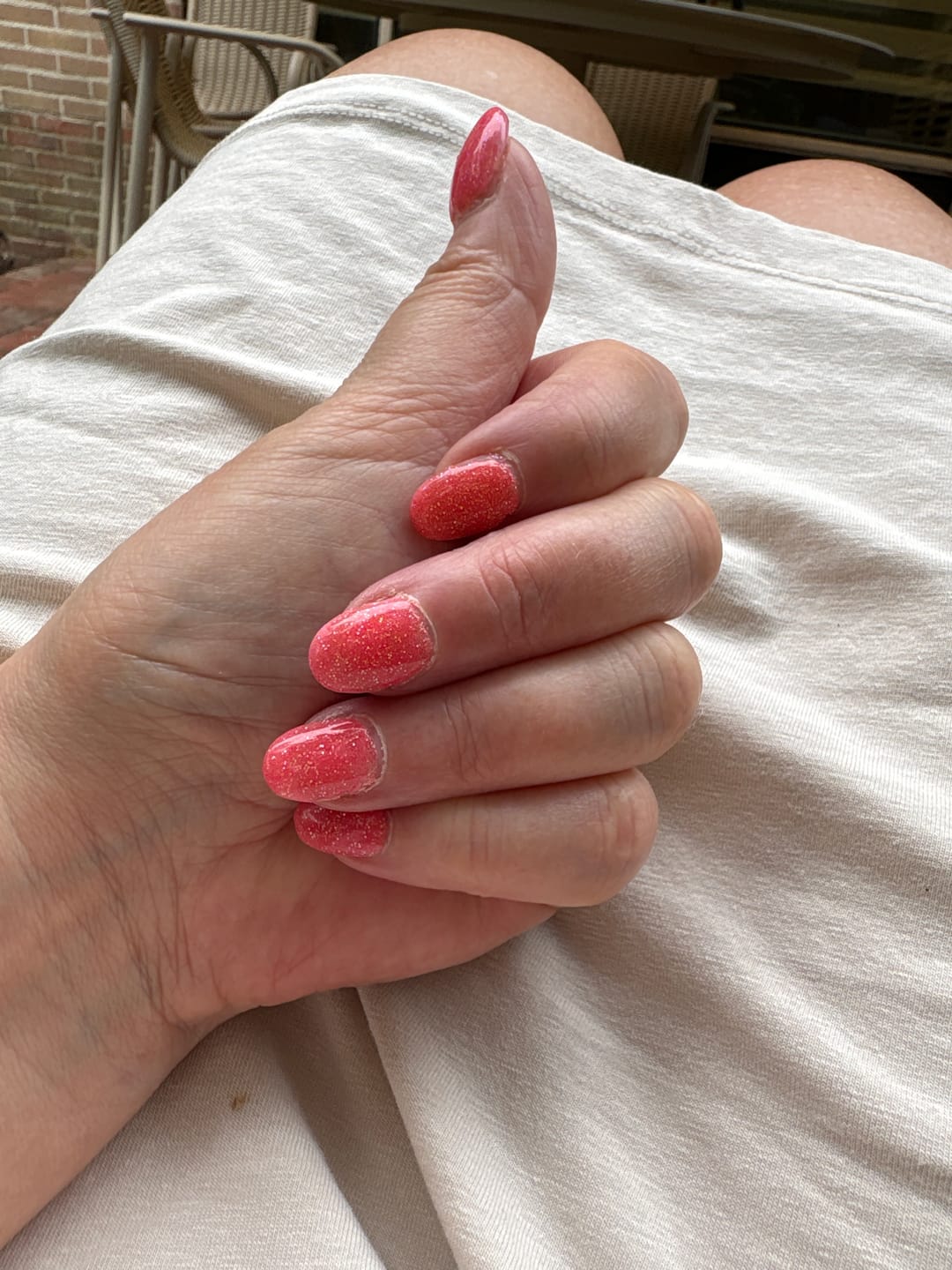 Customer photo review of Coral Blaze Dipping Powder
