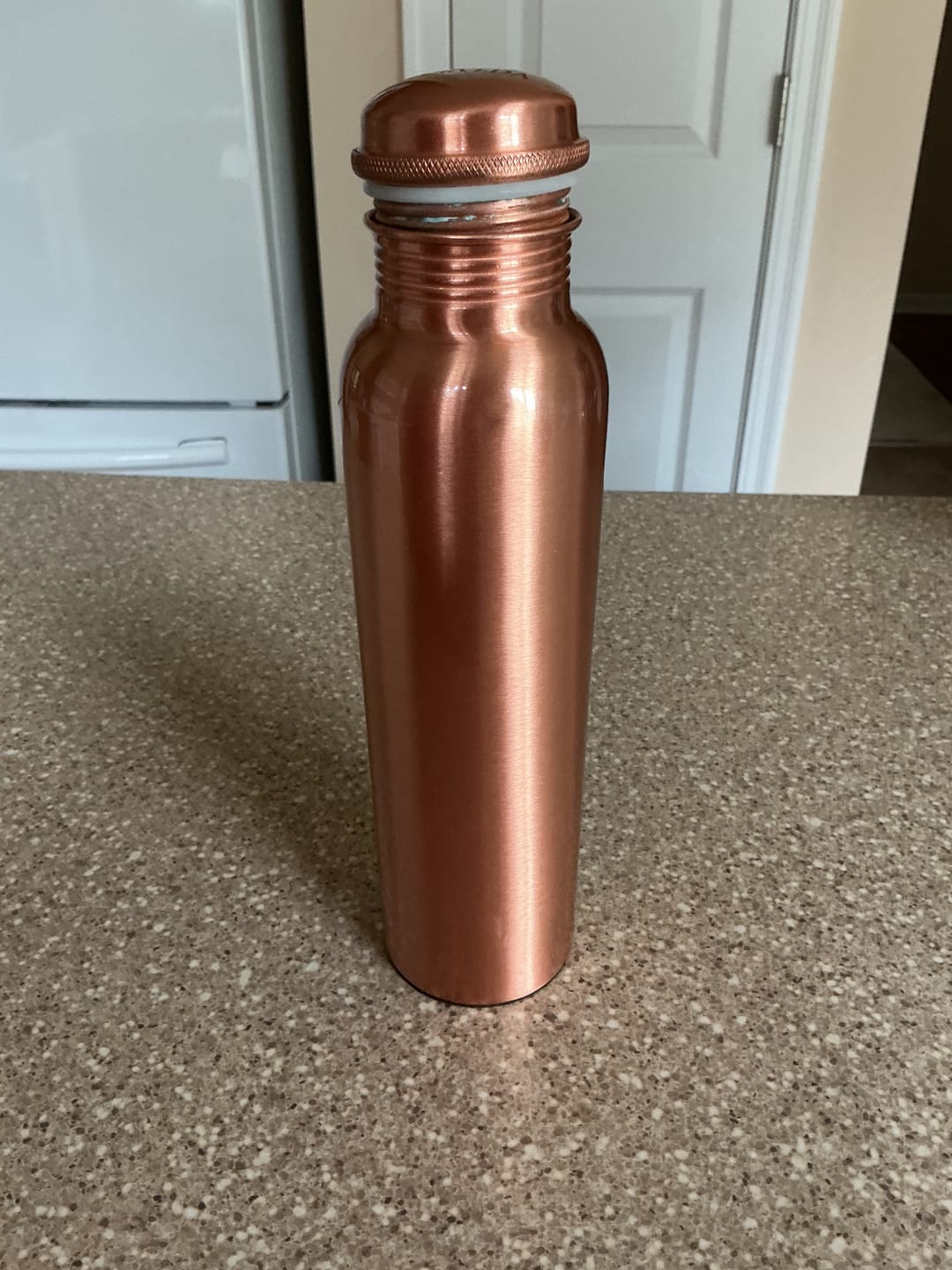 Customer photo review of Special Edition Plain Copper Water Bottle | Smooth Matte Finish for Pure Hydration