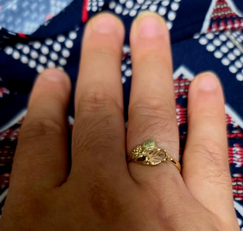 Customer photo review of Traditional I - Black Hills Gold Ladies Ring