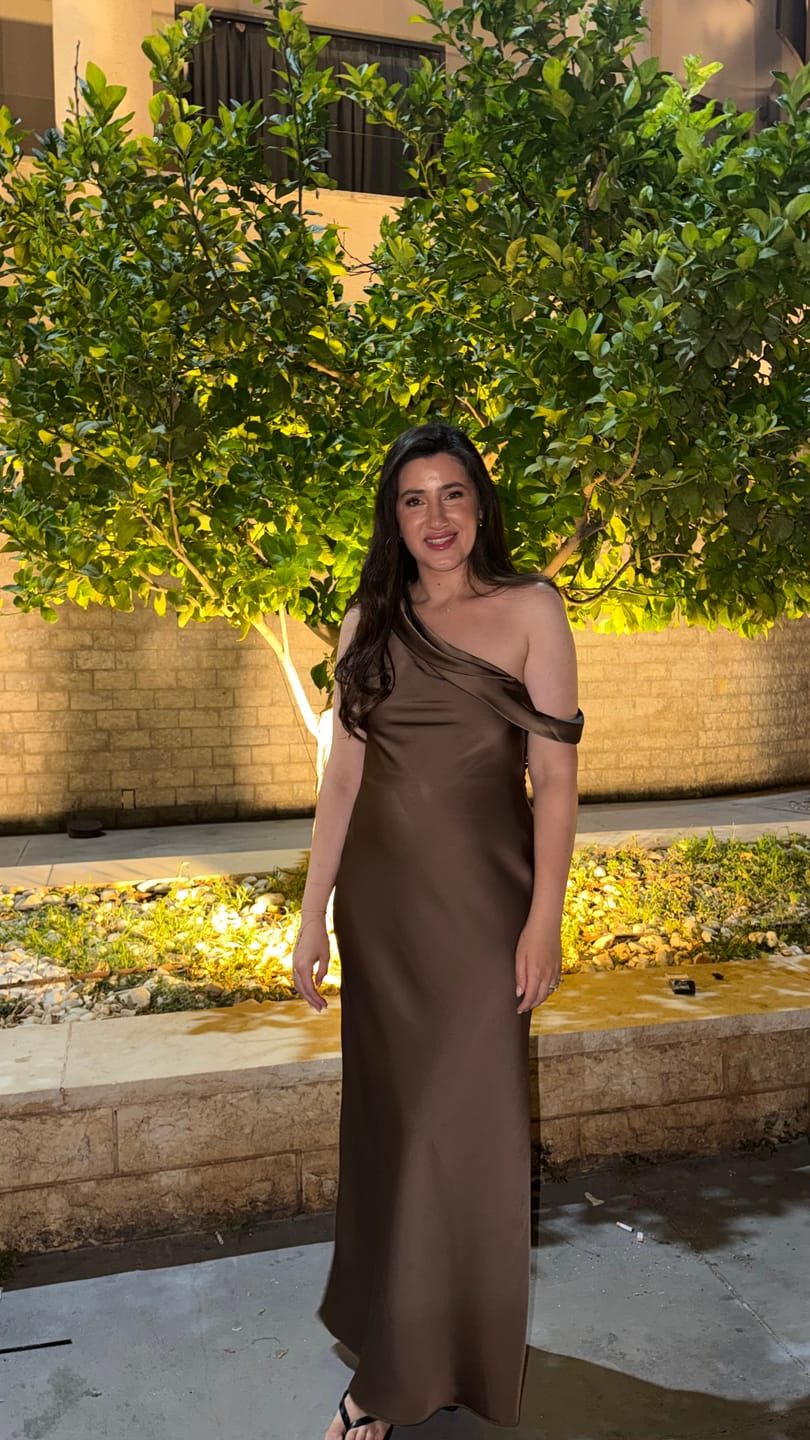 Customer photo review of Taylor evening dress |  Coffe