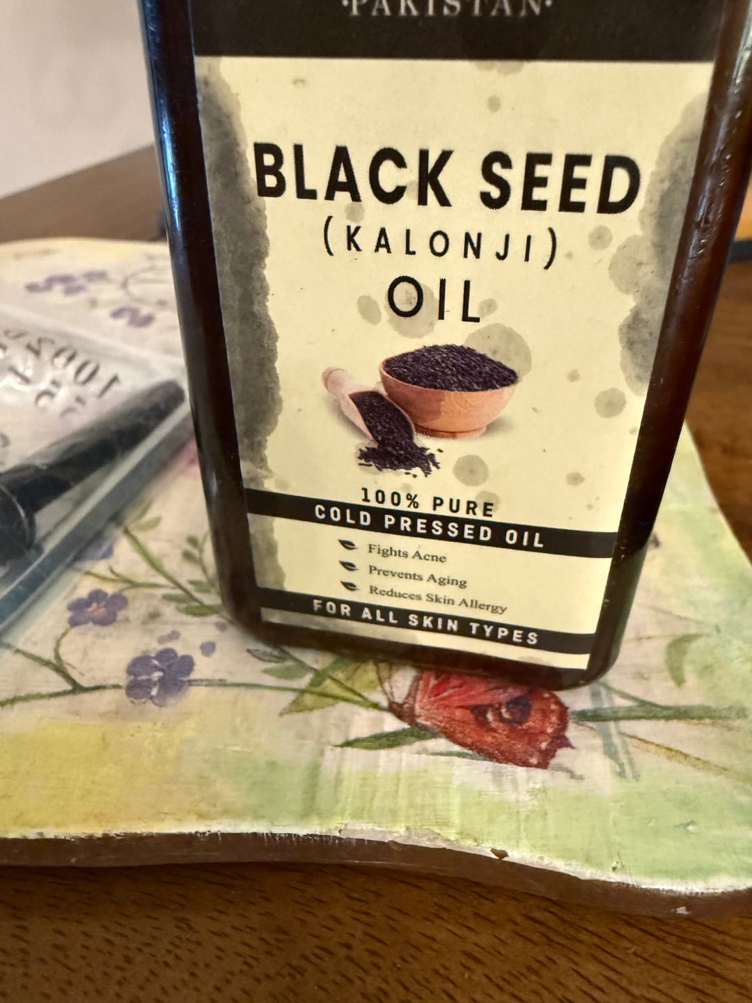 Customer photo review of Black Seed Oil 140ml - kalongi oil - Cure Psoriasis, Acne, Reducing high Cholesterol