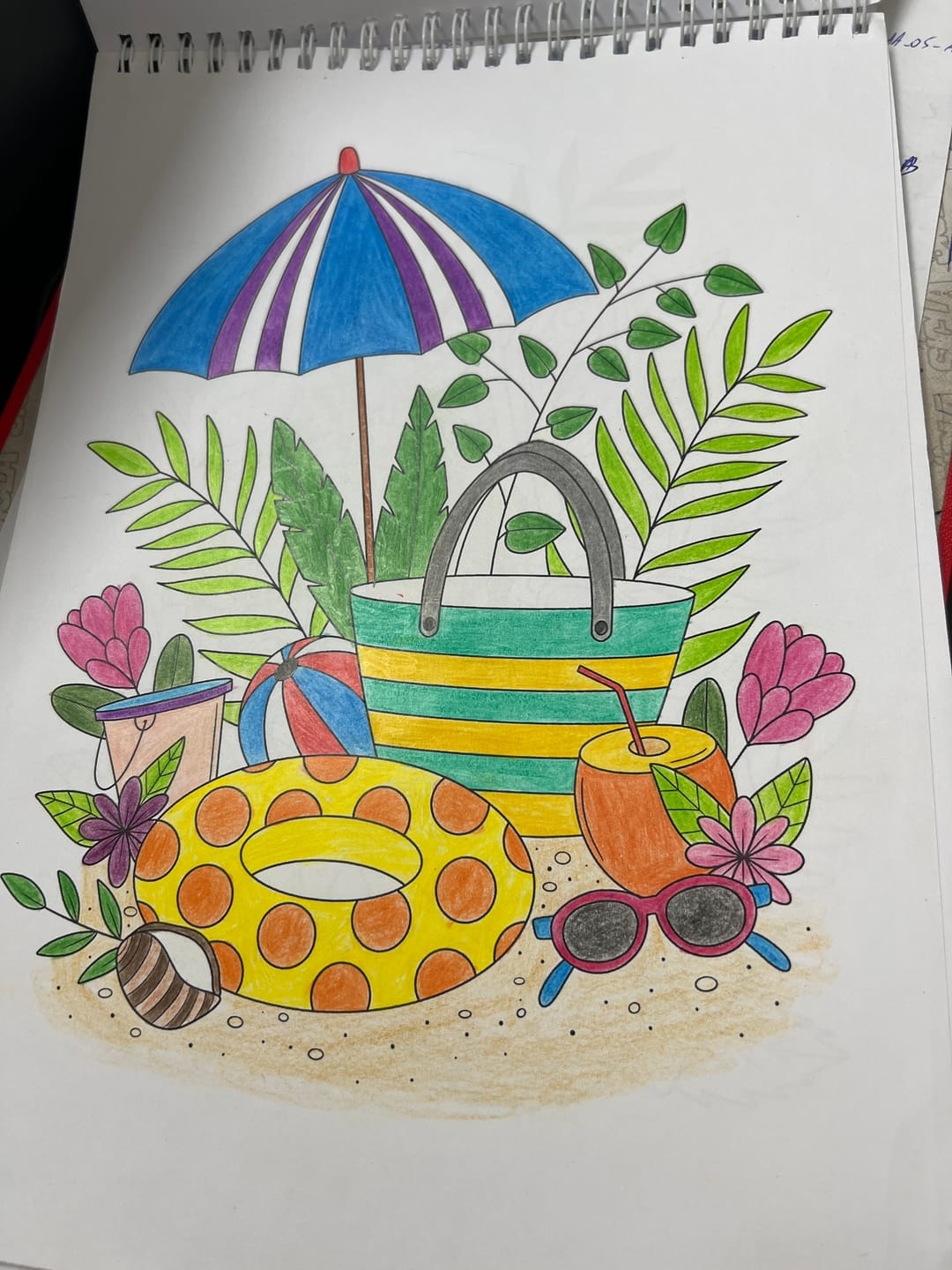 Customer photo review of 🎁كتب التلوين للكبار + أقلام 24 لون