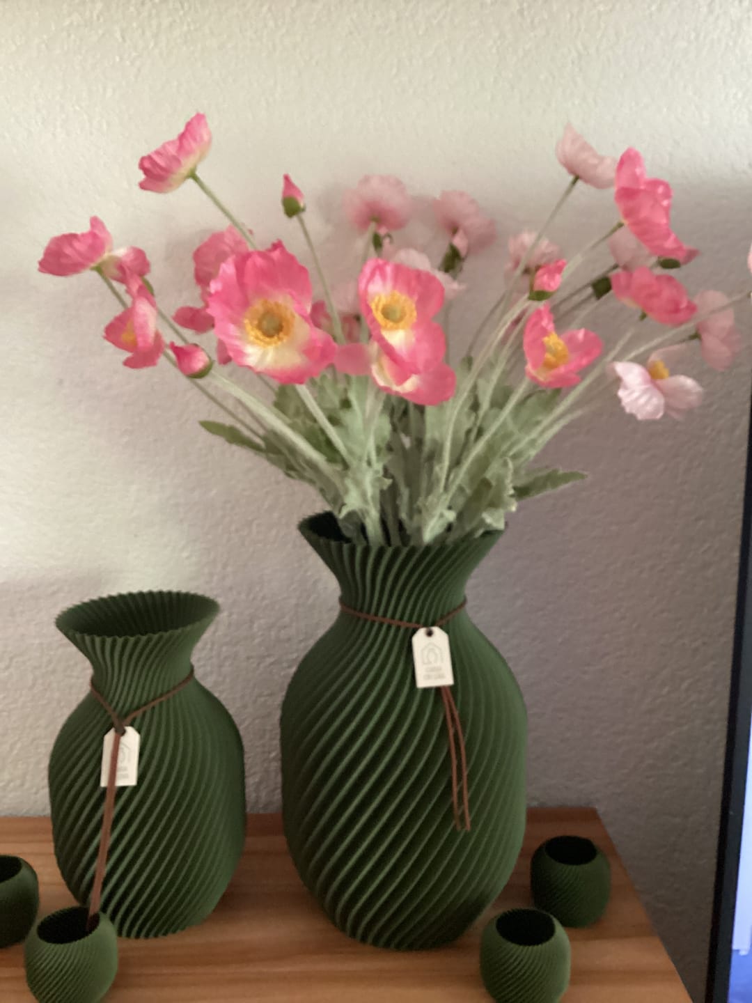 Customer photo review of Zijden Klaprozen - Roze Mix