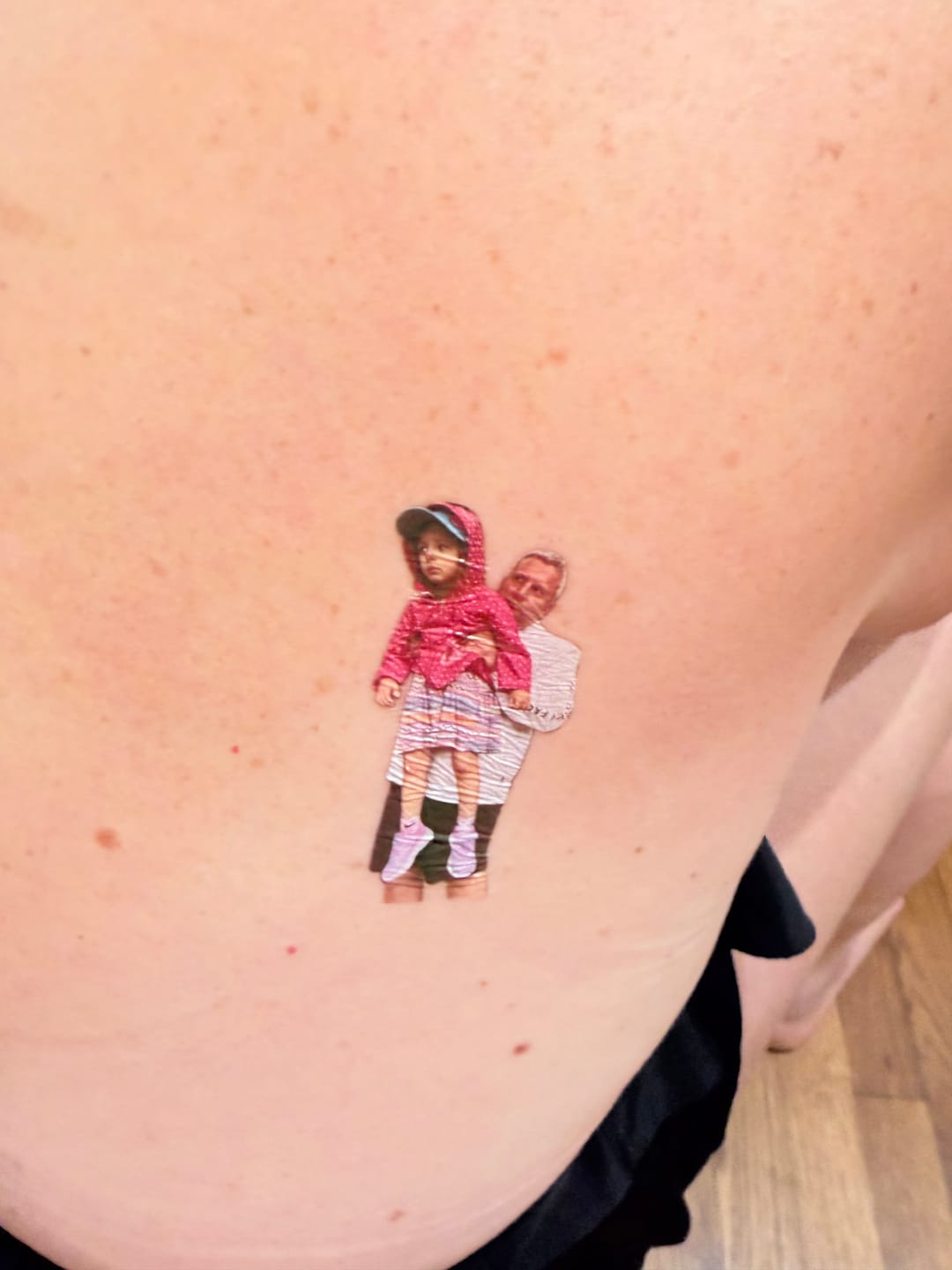 Customer photo review of Custom Photo Temporary Tattoo