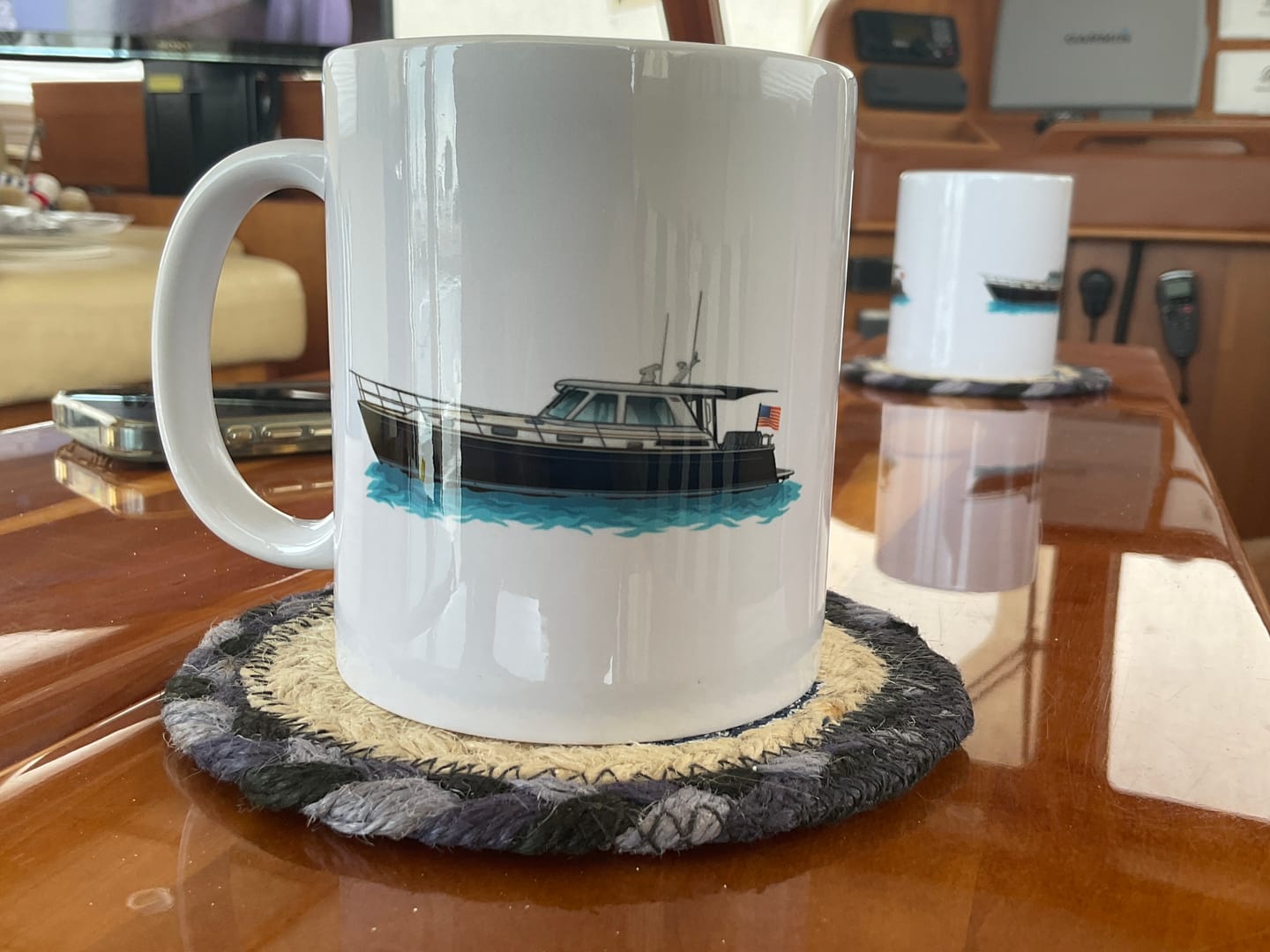 Customer photo review of Custom Boat Mugs