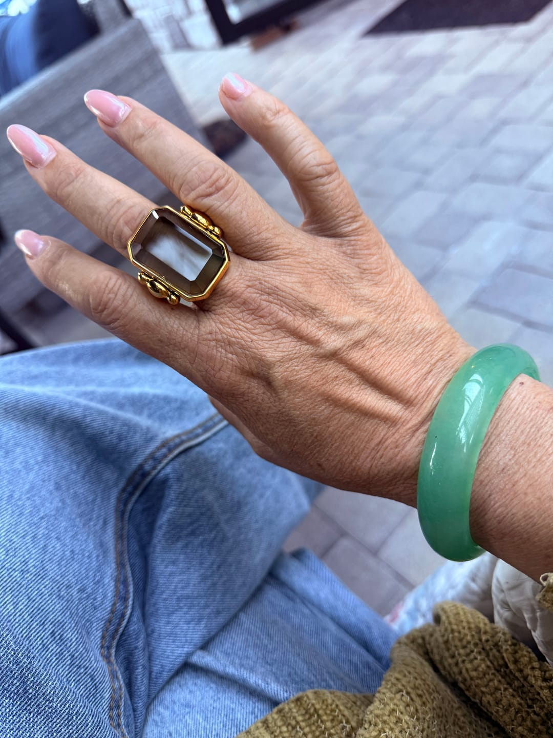 Customer photo review of Marique French Vintage Noir Ring