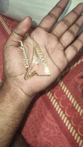 Customer photo review of Custom Multiple Name Necklace