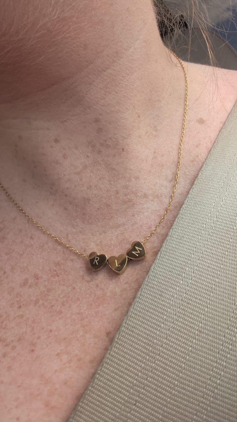Customer photo review of The Engraved Bracelet Gold
