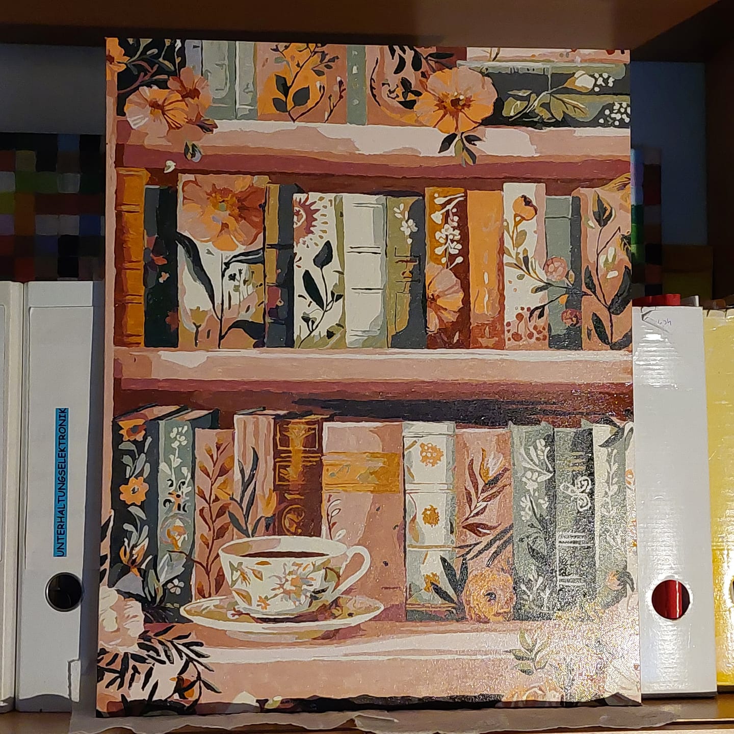 Customer photo review of Malen nach Zahlen - Blühende Bibliothek