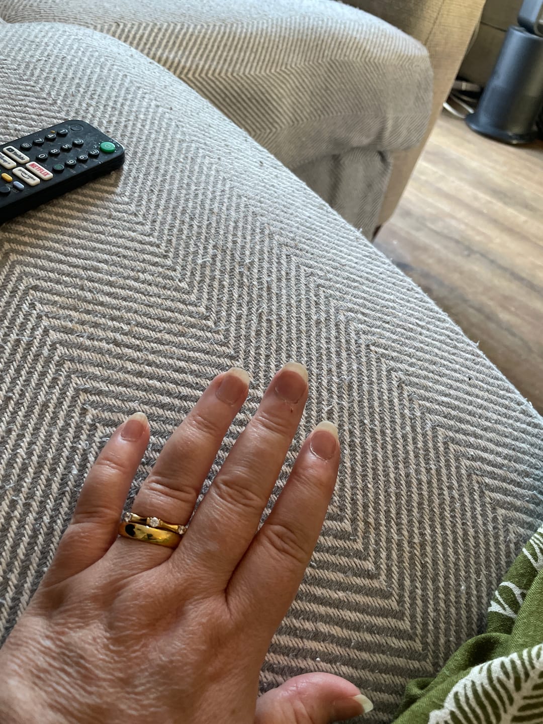 Customer photo review of Bamboo Ring With Stones