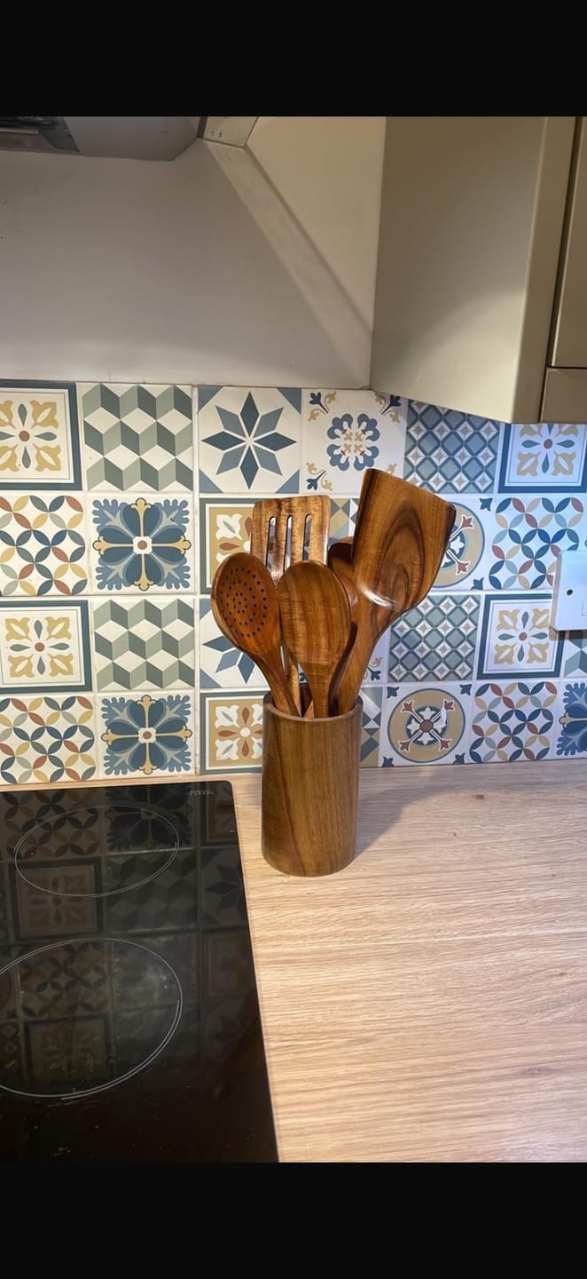 Customer photo review of Hälsa Trä Natural Wood Utensil Set