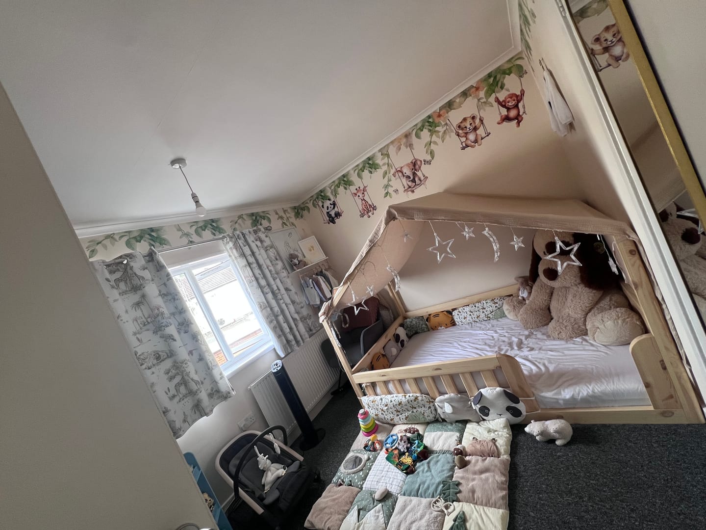 Customer photo review of Roomix Transition Convertible House Bed Natural