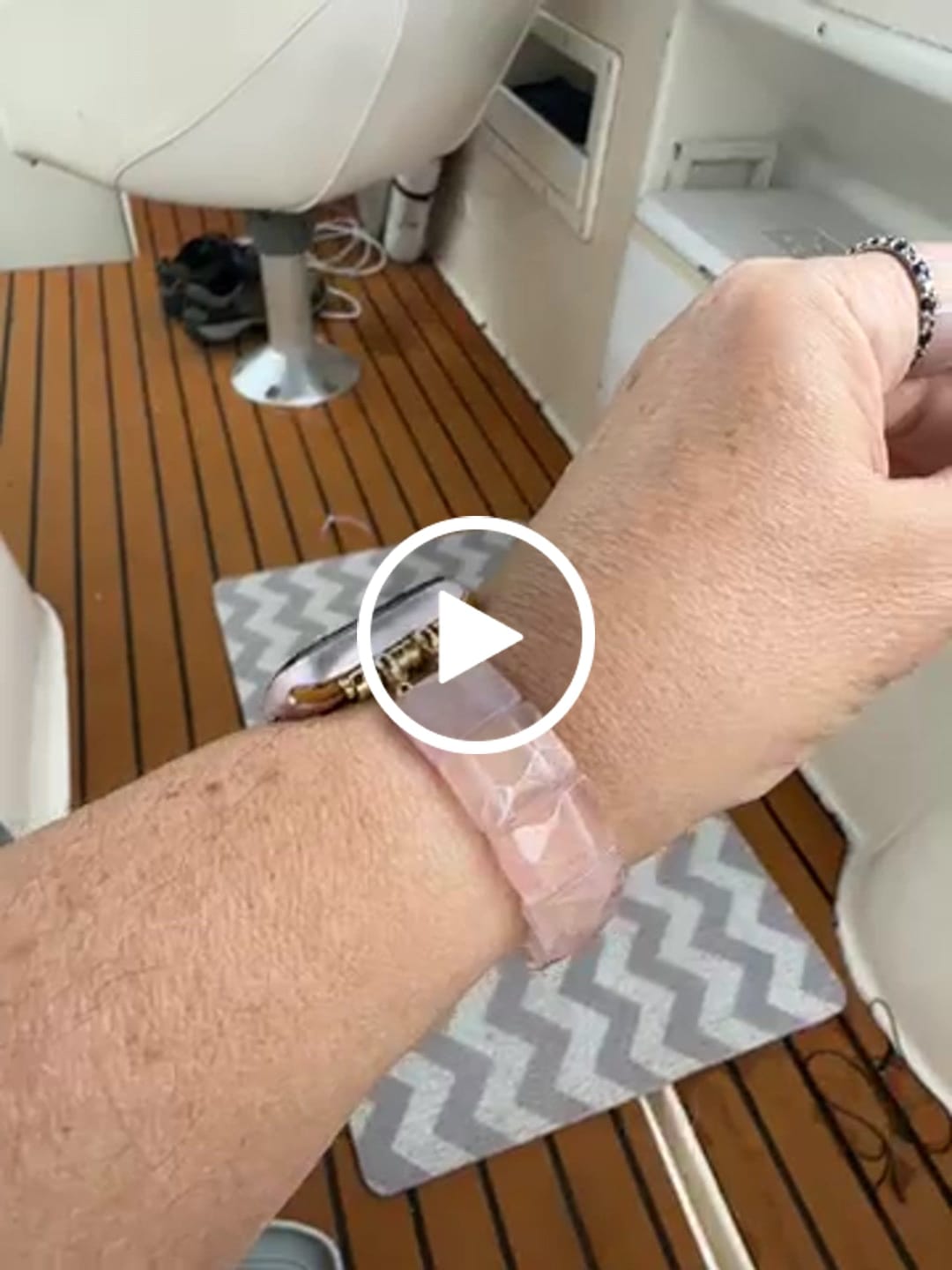 Customer video review of Blush Love Quartz Stretch Apple Watch Strap