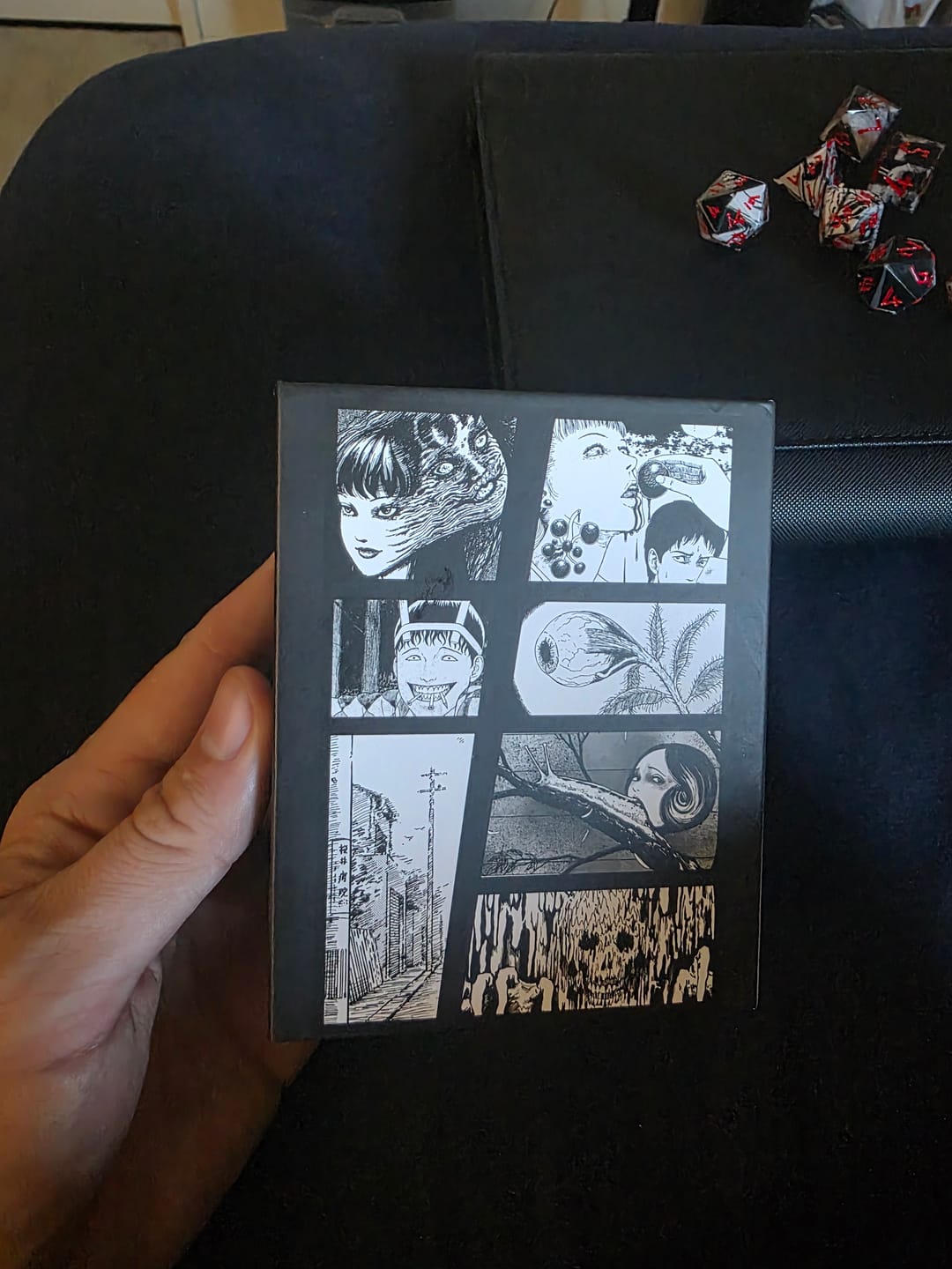 Customer photo review of Junji Ito Collection Grey Cat's Eye Gemstone Dice Set