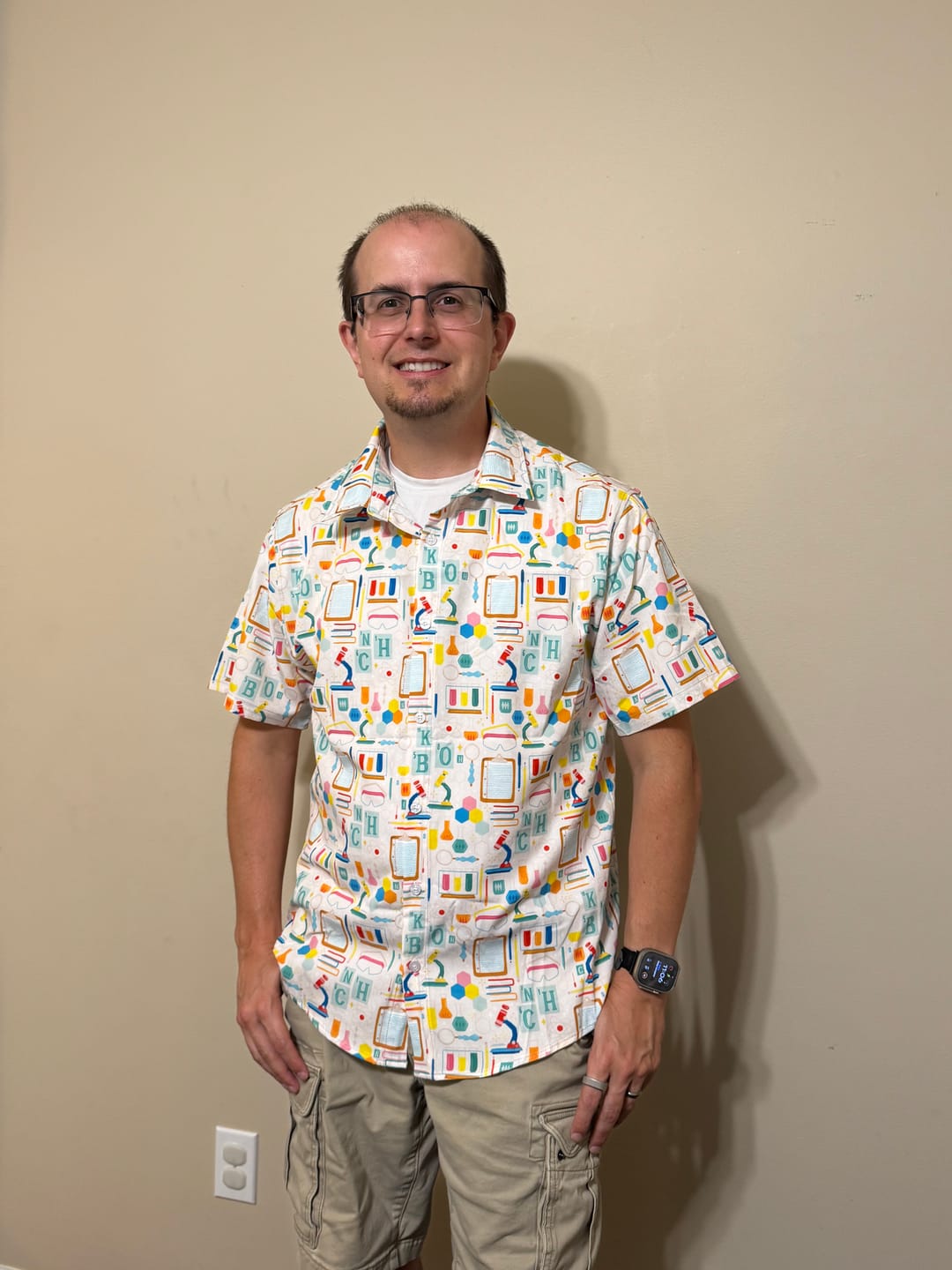 Customer photo review of Chemistry Tool Set Button Up Shirt