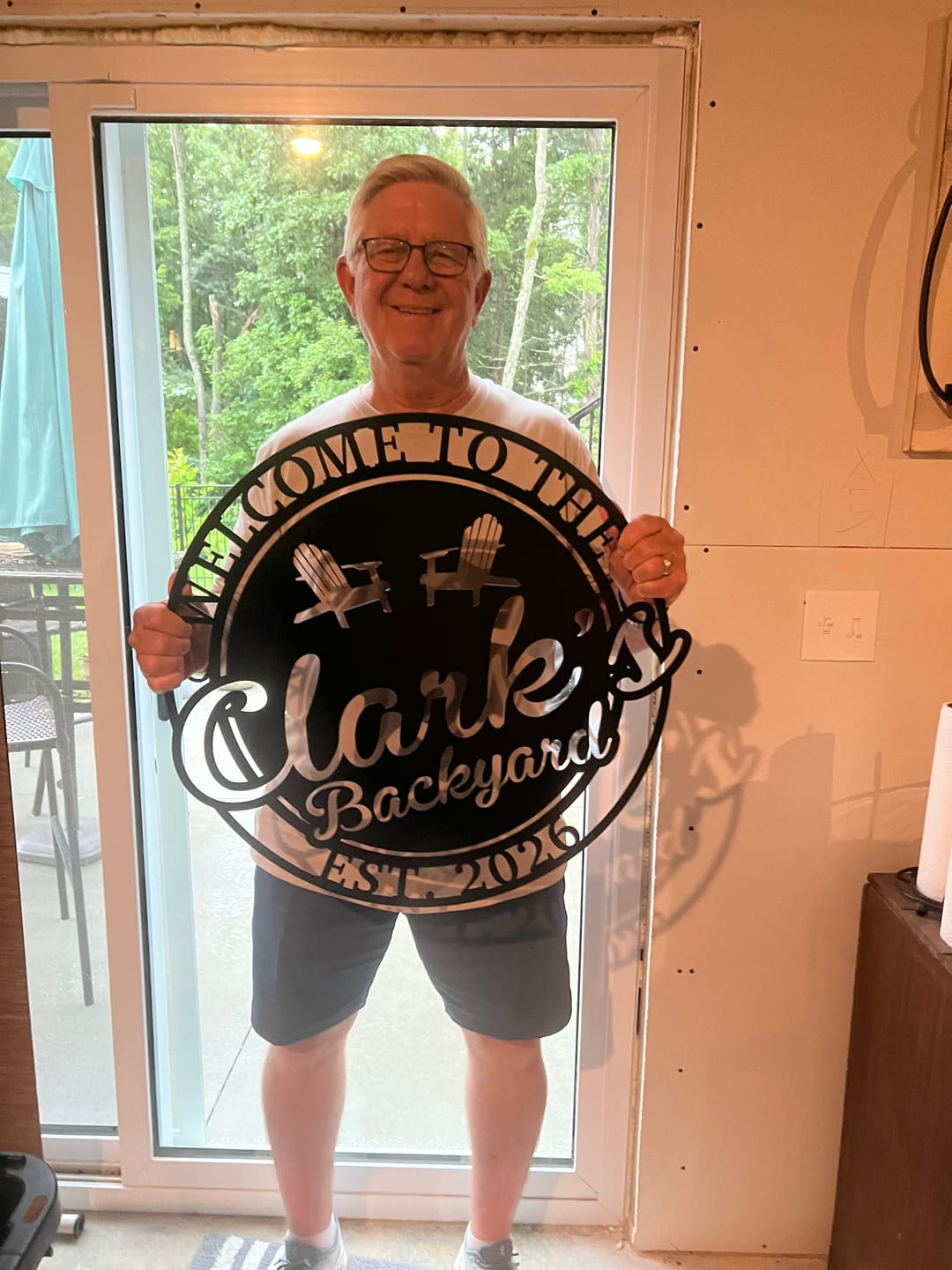 Customer photo review of Backyard Sign