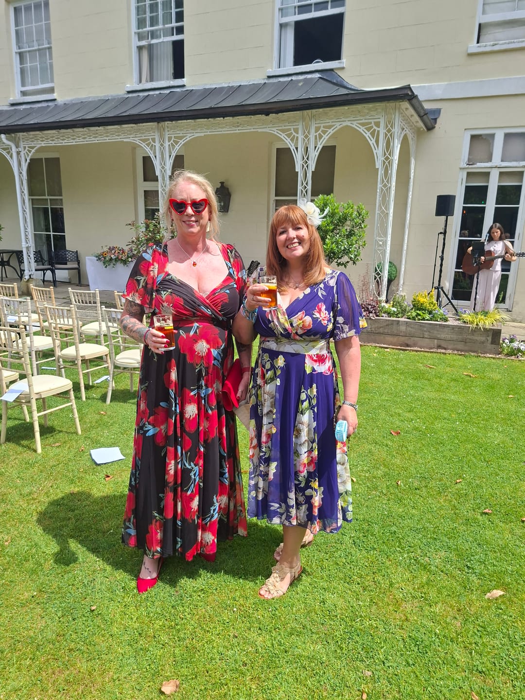 Customer photo review of Kemi Scarlet Black Print Bolero Wrap Bodice Maxi Gown