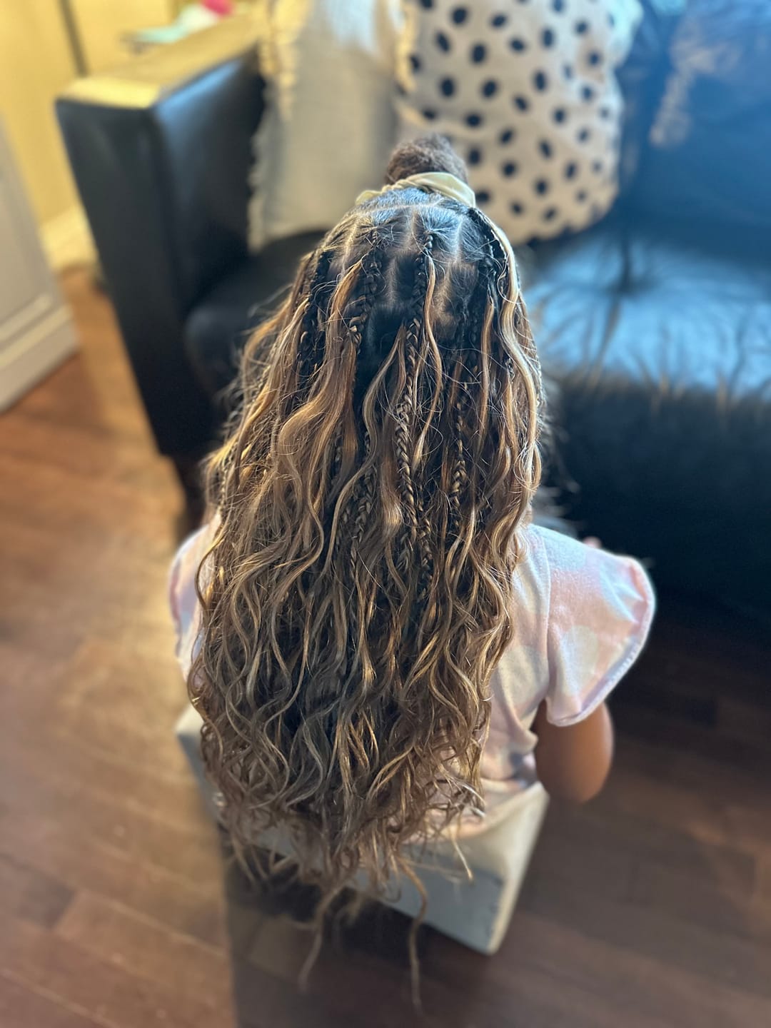 Customer photo review of #4/27/30 Mix Color Blend Body Wave Human Crochet Hair