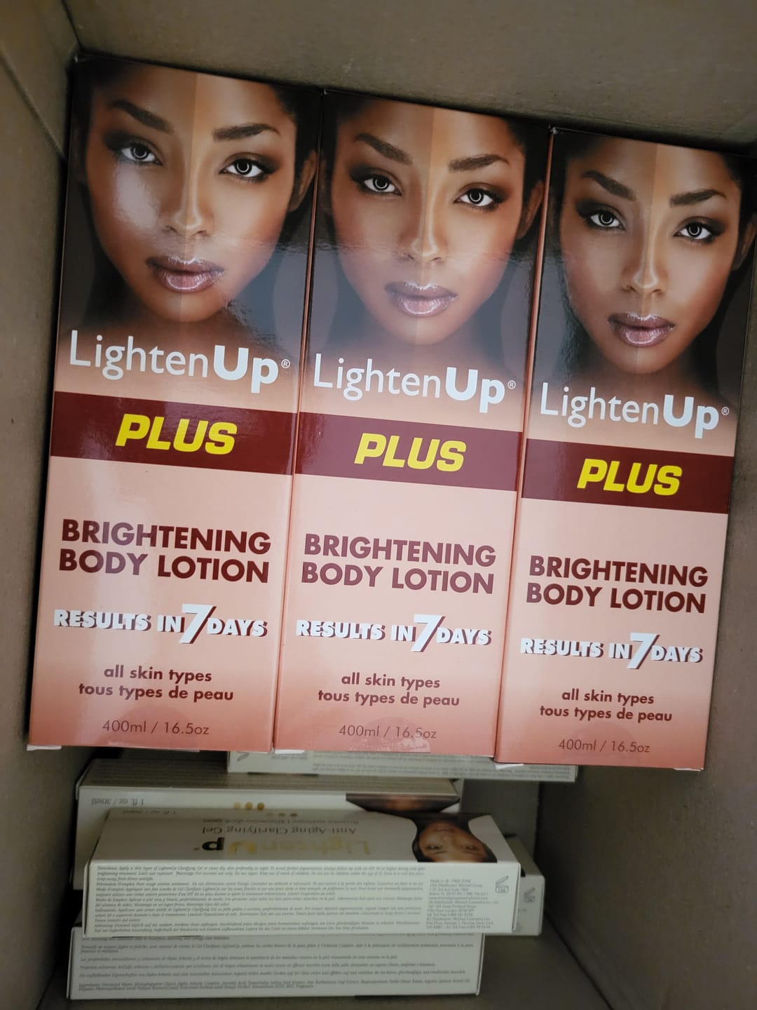 Customer photo review of LightenUp Plus Brightening Body Lotion