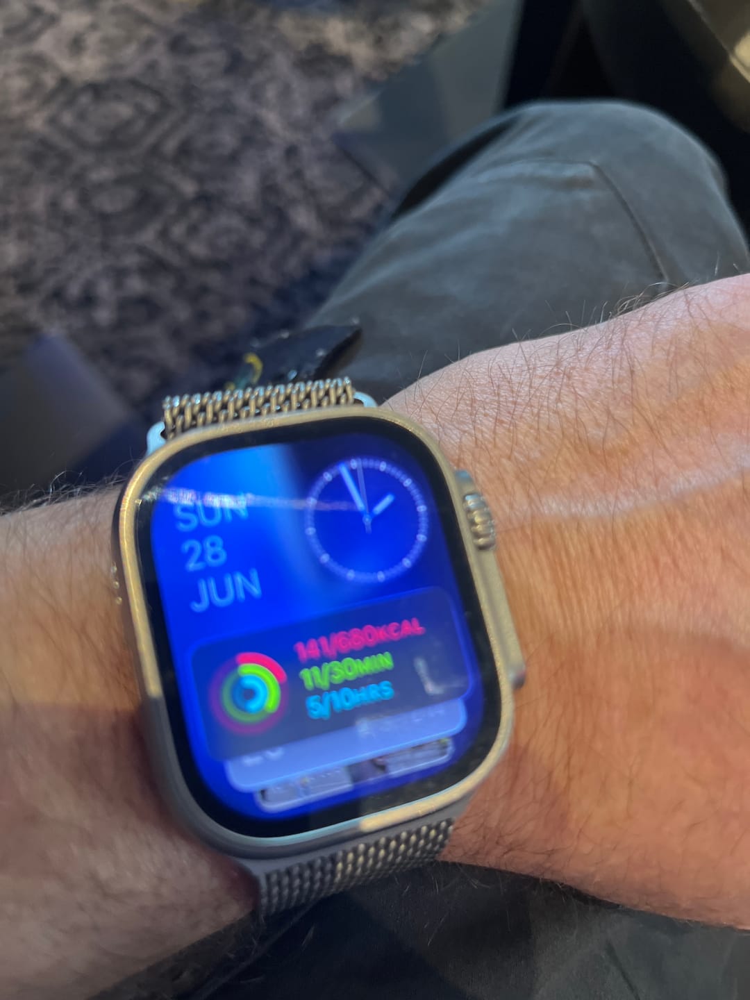 Customer photo review of Ultimate Titanium Milanese Loop Strap for Apple Watch
