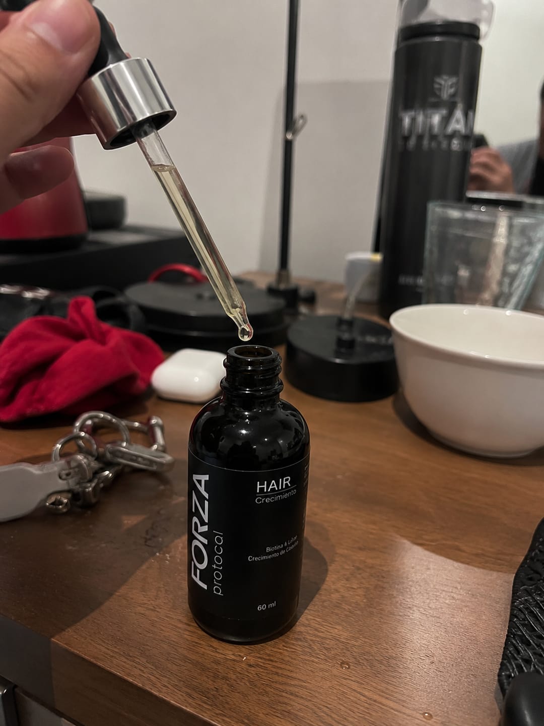 Customer photo review of Hair Tonic | Crecimiento Capilar 2X1