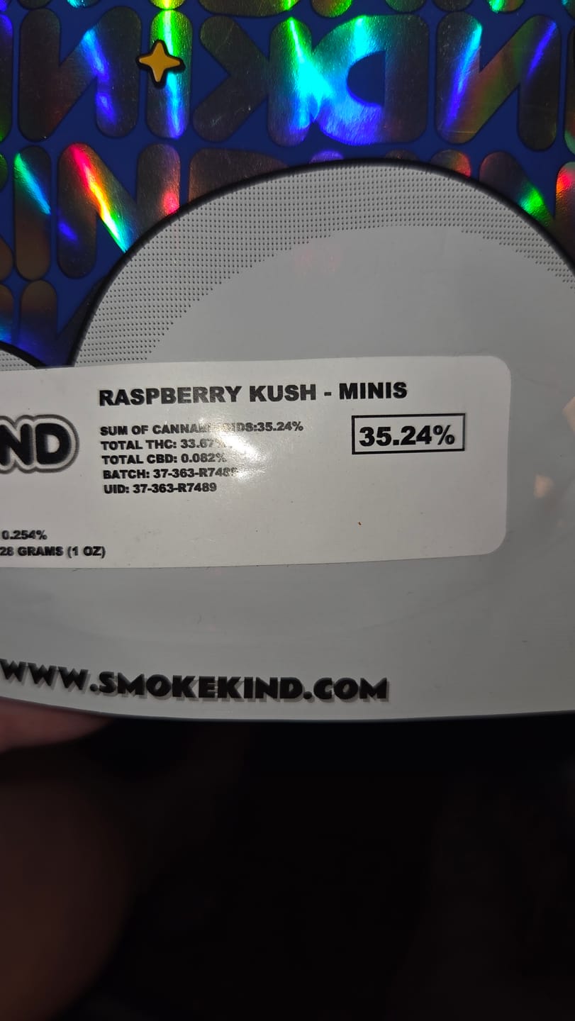 Customer photo review of Raspberry Kush - Minis - 28 Grams - Indica