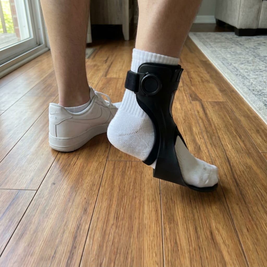 Customer photo review of Stride AFO Brace — Foot Drop Support