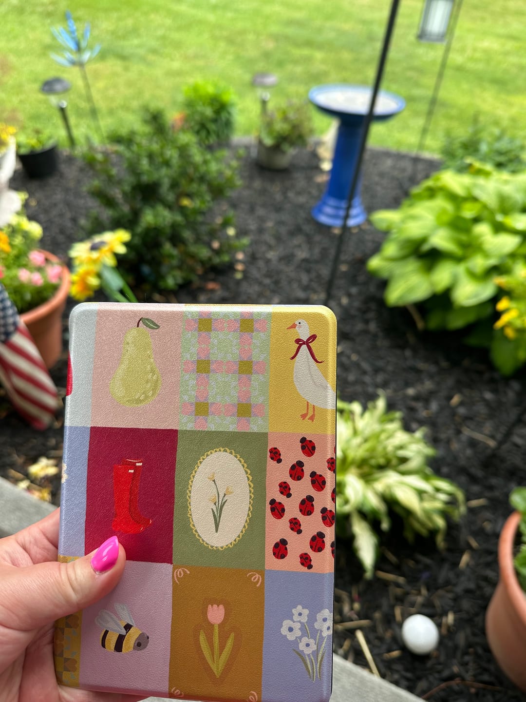 Customer photo review of Hello Spring - Kindle Case
