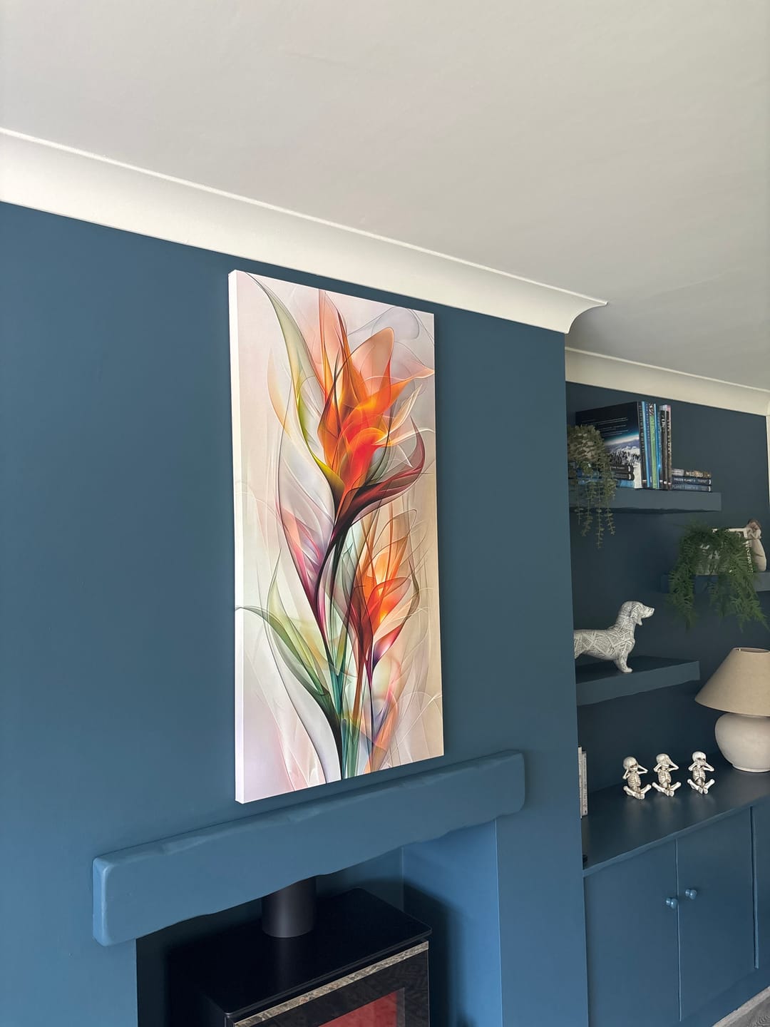 Customer photo review of FIERY BLOOMS CANVAS